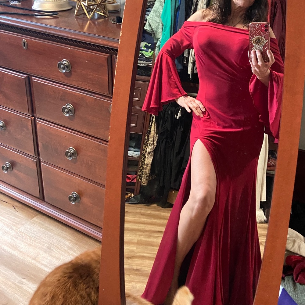 Formal gown full length with small train